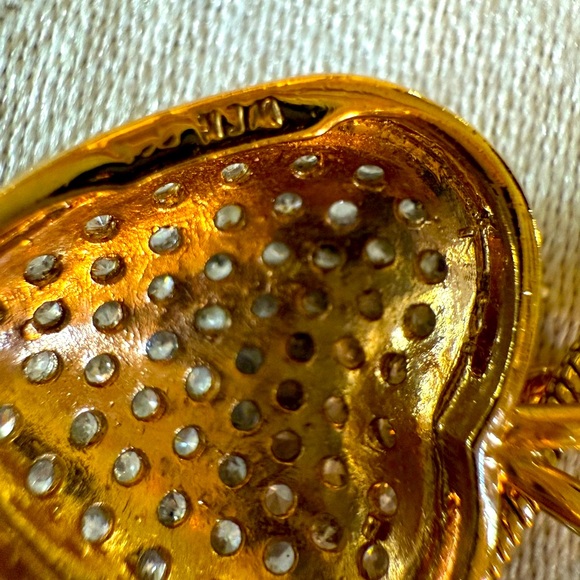 Vermeil gold heart necklace with cz’s 18-20 inches - Picture 9 of 9